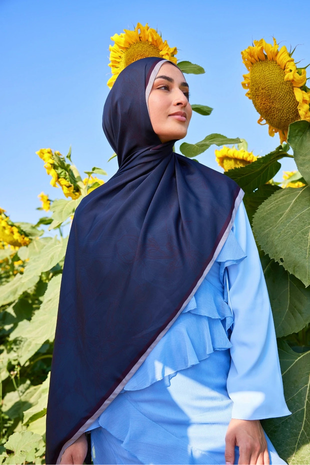 Yekta Pattern Sakura Silk Shawl - 5