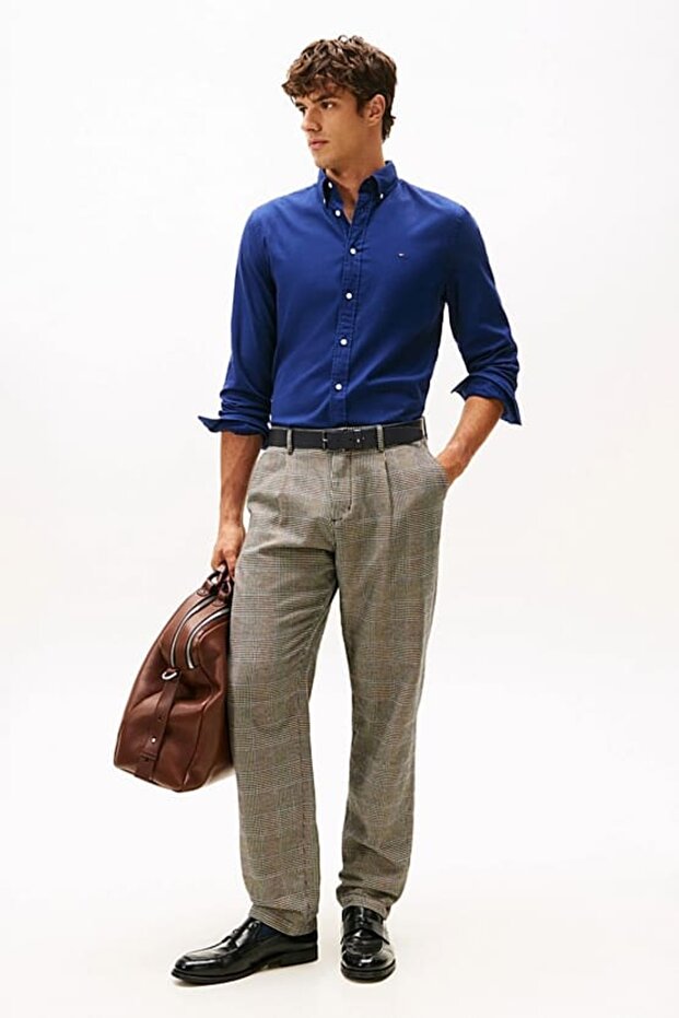 Erkek Flex Flannel Regular Fit Gömlek - Mavi - 2