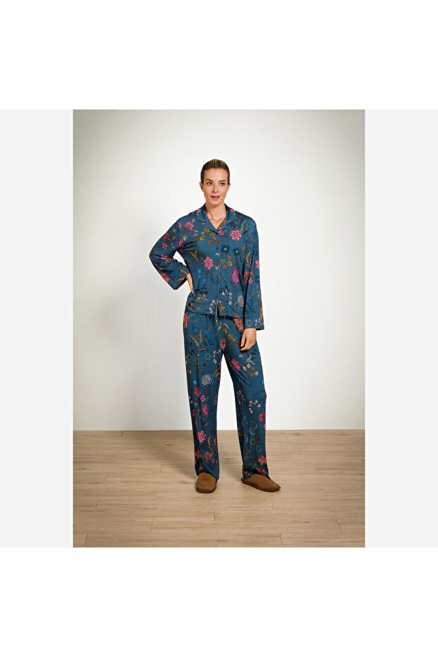 Faye Mavi Viscose Bluz - 8