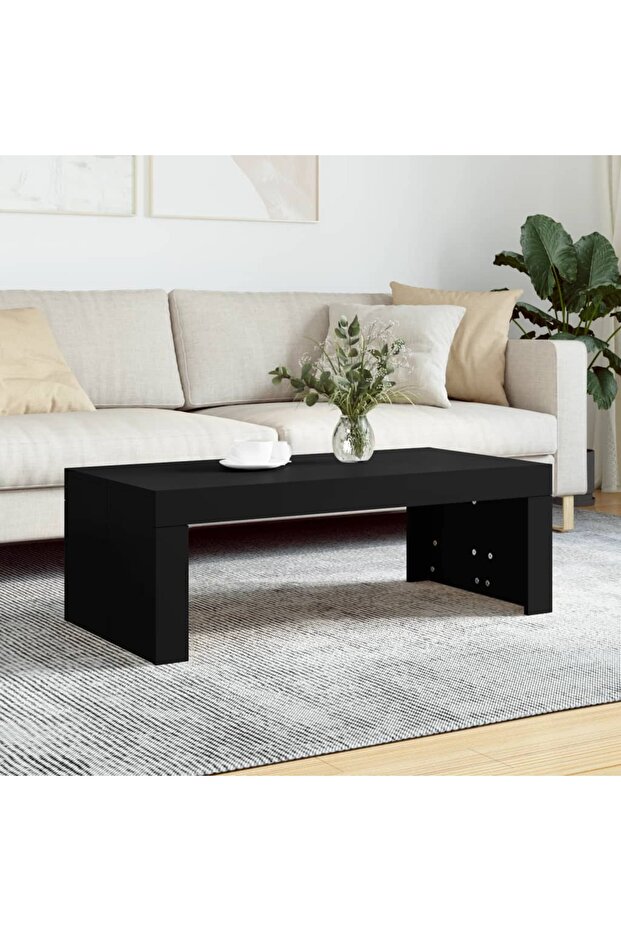 Coffee Table Black 102x50x36 cm Engineered Wood
