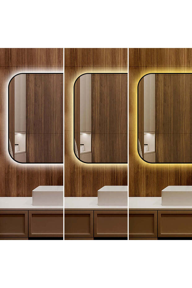 LED and Touch Mirror, With Defog Function, Black Frame, 80 x 60 cm, J187-8060 - 5