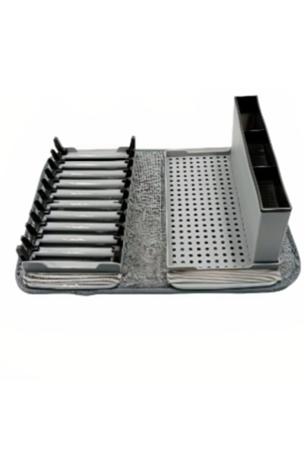 Foldable dish rack with removable drip tray - 2