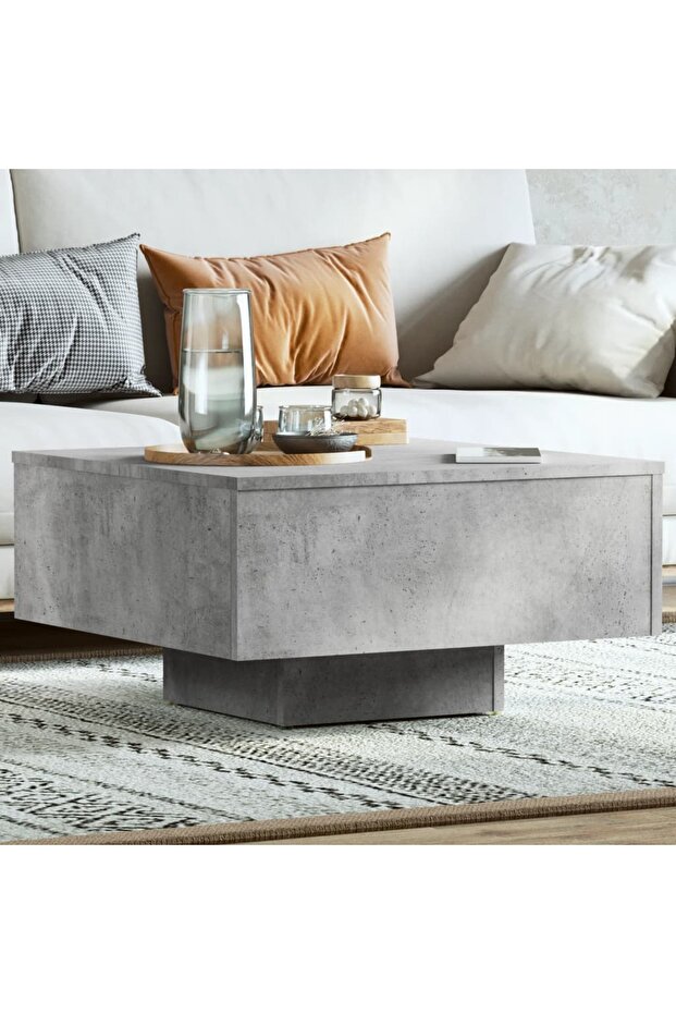 Coffee Table Concrete Grey 60x60x31.5 cm Engineered Wood