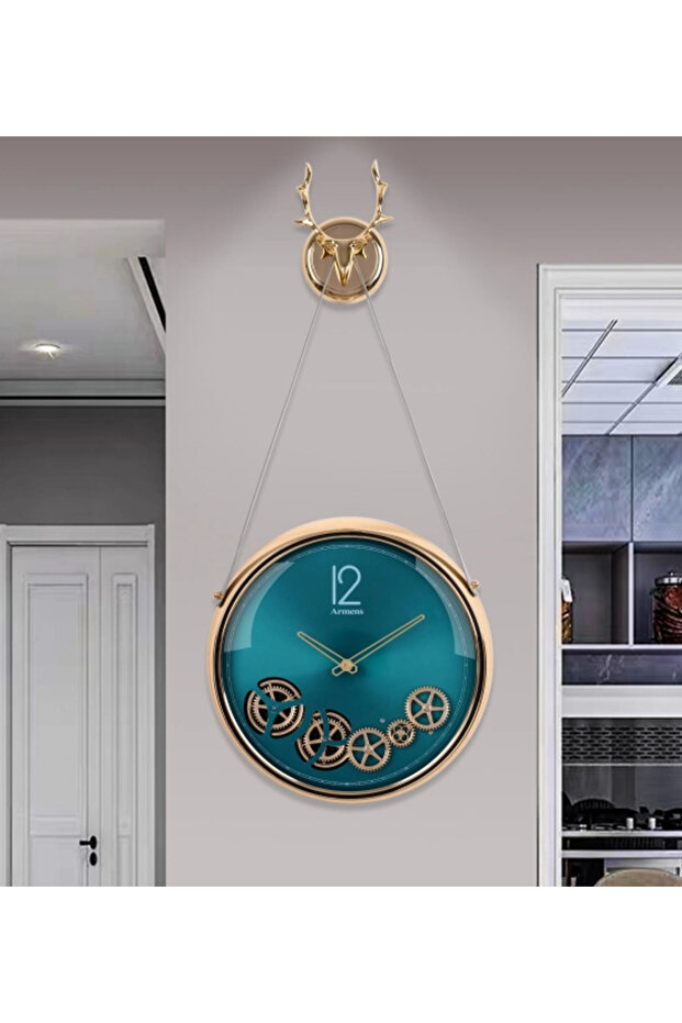 Geyikli Çarklı Duvar Saati - 1