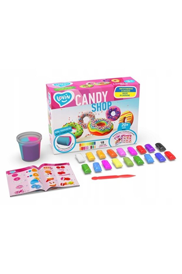 creative modeling clay kit, Candy Shop, booklet with patterns - 1