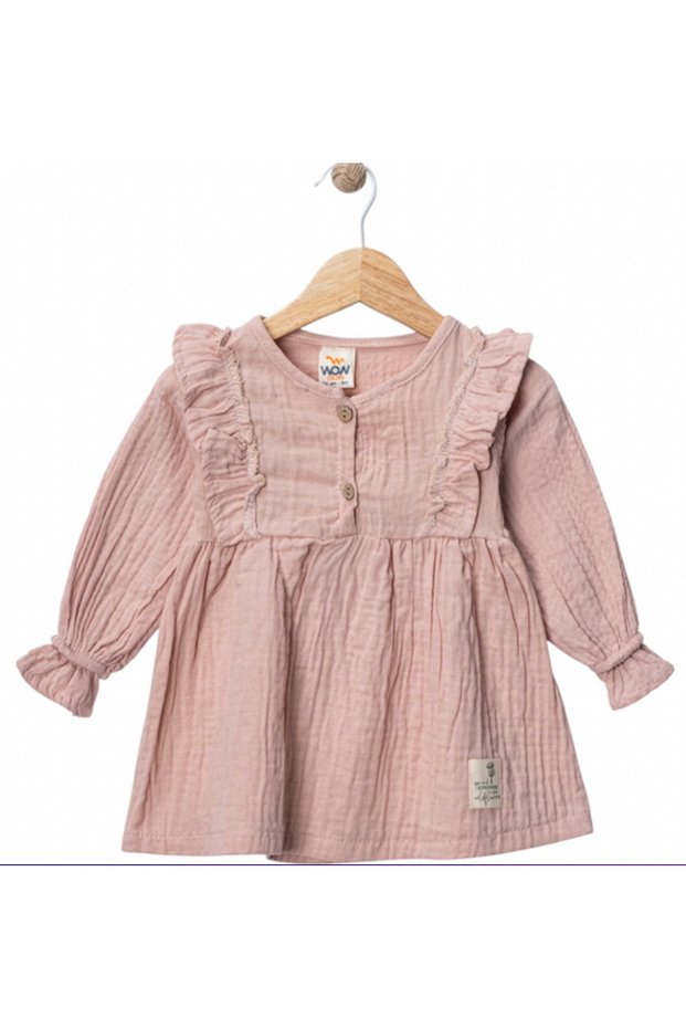 Muslin Girls' Dress 100% Cotton Summer Lightweight and Breathable Fabric – Casual and Special Occasion Combination