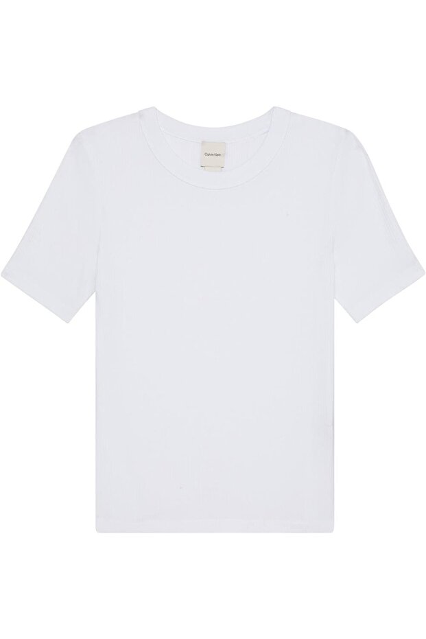 Women's Modal Ribbed White Crop Top Lv044C901G-Yaa