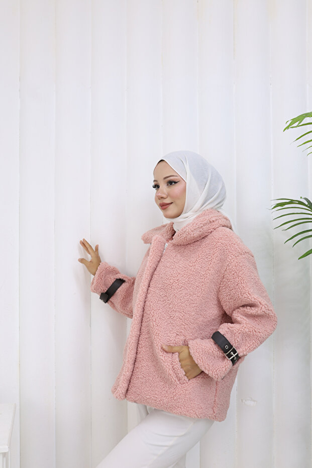 Fermuarlı Teddyy Ceket - 4