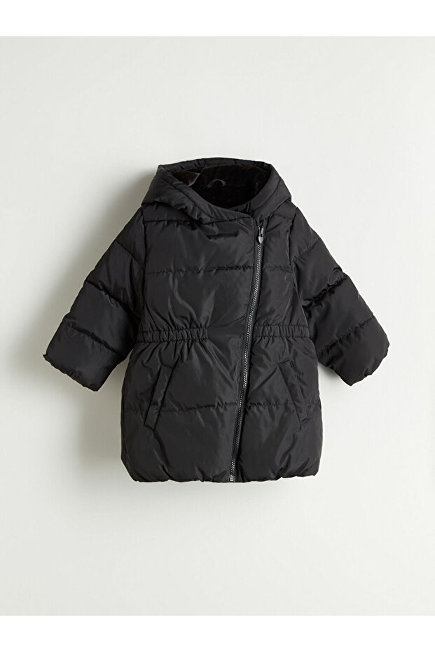 Hooded Girl's Puffer Coat