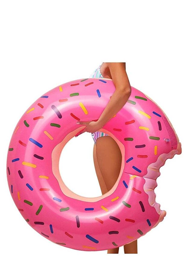 Pvc Toy 90cm Inflatable Doughnut Swimming Ring, Ins Pink
