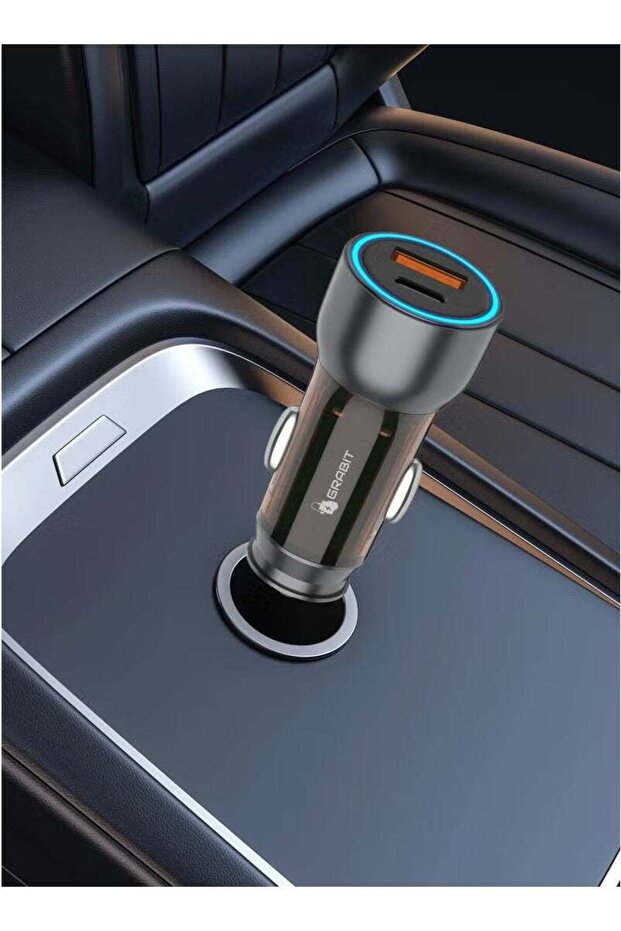 POWERDRIVE 52.5W Ultimate PD Car Charger – 30W PD USB-C + QC3.0 Fast Charging