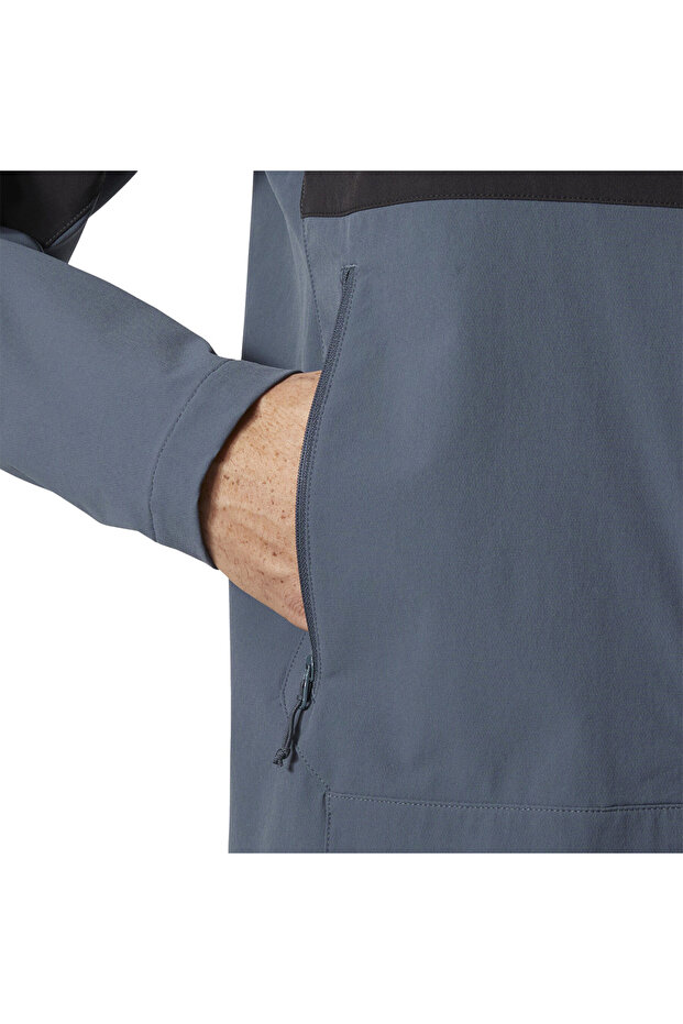 سترة بليز سوفتشيل هود للرجال باللون الرمادي - 4