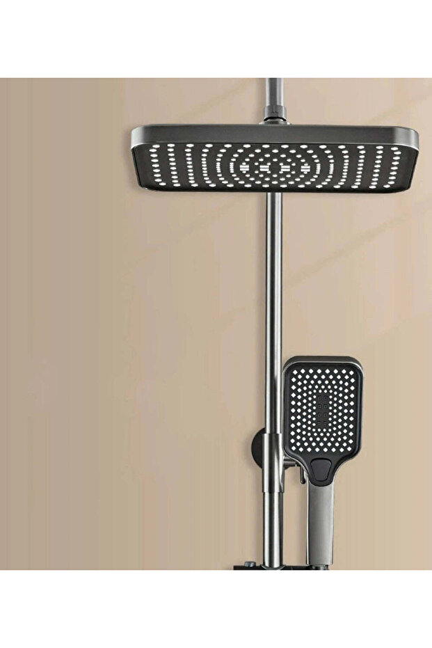 Smart Shower Column with LED Display, Piano Controls, 4 Spray Modes, 360° Rotation - 8