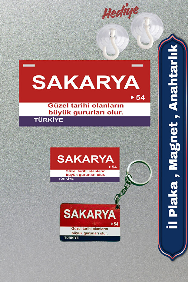 Sakarya Retro Plaque, Retro Magnet, Keychain, Mdf Wood Decorative Wall & Car Sign