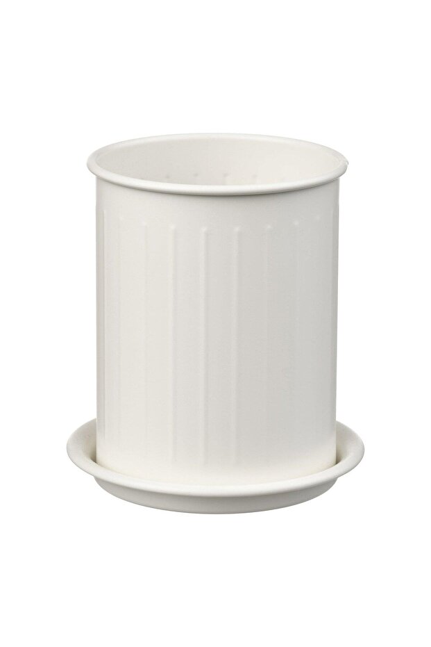 Cutlery Holder White-Galvanized 13 cm