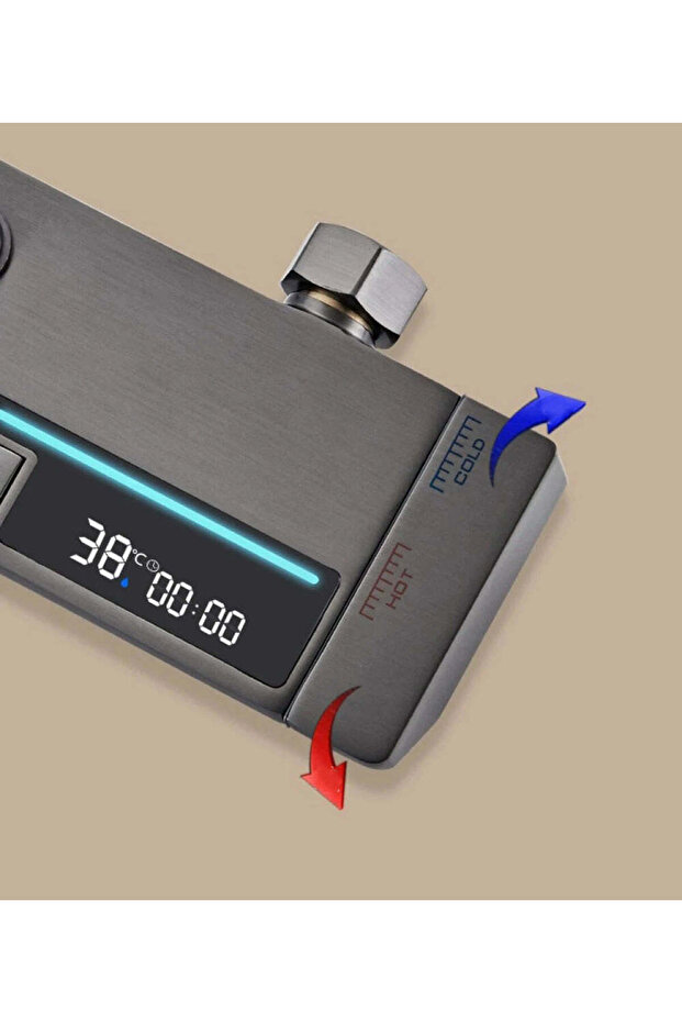 Smart Shower Column with LED Display, Piano Controls, 4 Spray Modes, 360° Rotation - 4