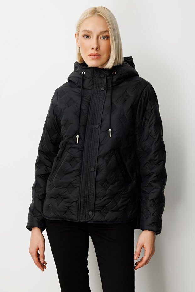 Kapüşonlu Şişme Mont - 1