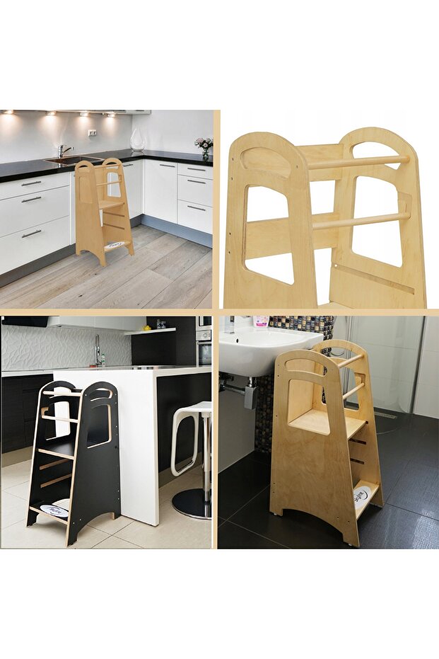 Kitchen helper for children Kitchen helper White Solid Adjustable Polish - 14