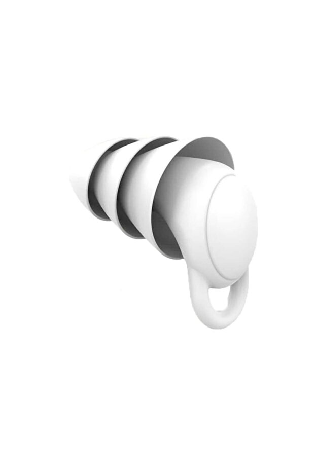 Set of 2 earplugs, nano 3D silicone, reusable, 40dB noise reduction, waterproof, White - 2