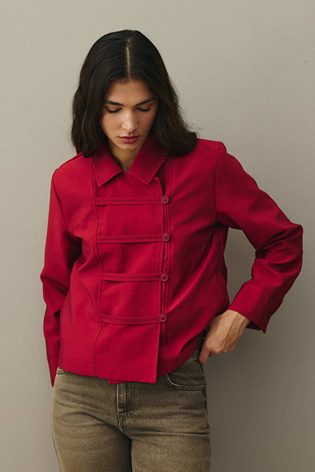 Britli Ceket Kırmızı - 6