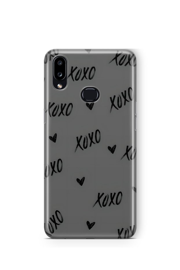 Samsung Galaxy A10S Compatible Xoxo Patterned Transparent Phone Case
