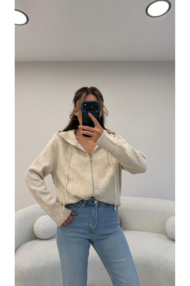 FERMUARLI KAPŞONLU HIRKA EKRU - 3