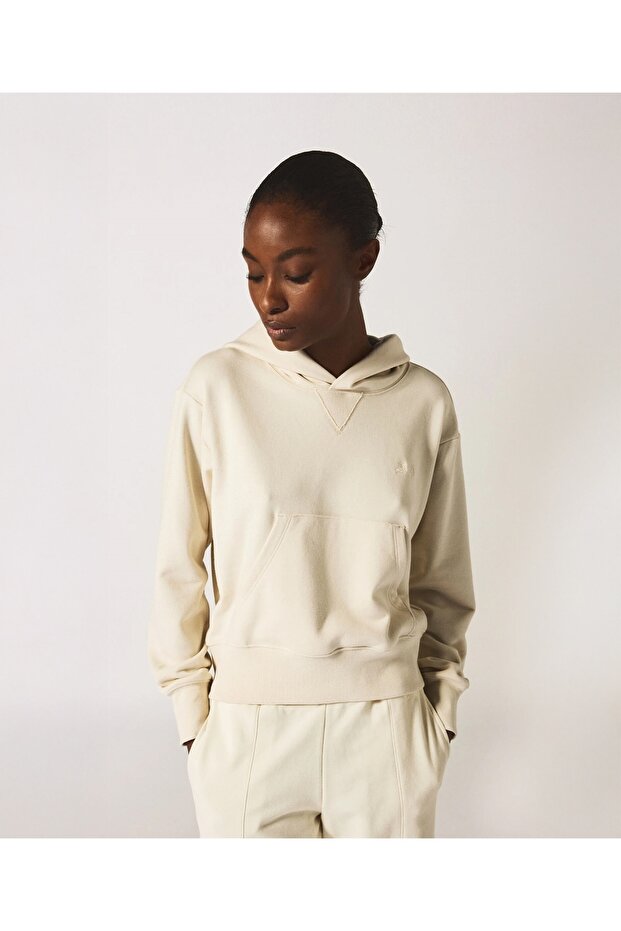 Eco Future Hooded Sweatshirt Beige Women's Sweatshirt -117818-Ys141