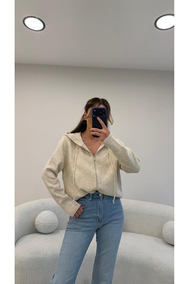 FERMUARLI KAPŞONLU HIRKA EKRU - 2