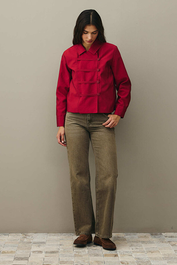 Britli Ceket Kırmızı - 3