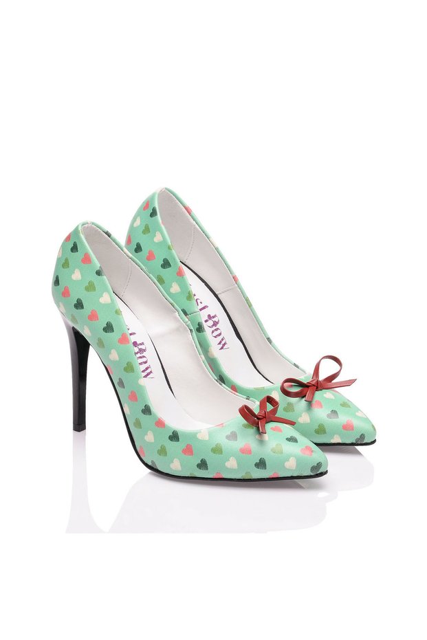 Printed Classic Heeled Women's Shoes