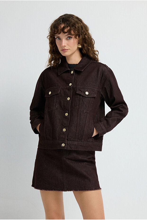 Cepli Denim Ceket - 1