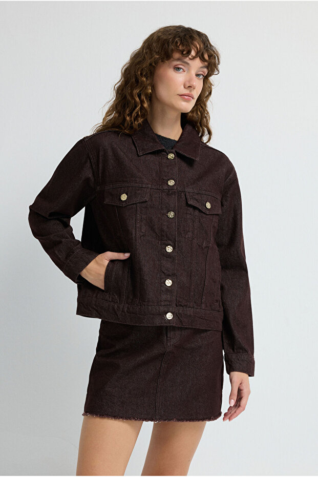 Cepli Denim Ceket - 4