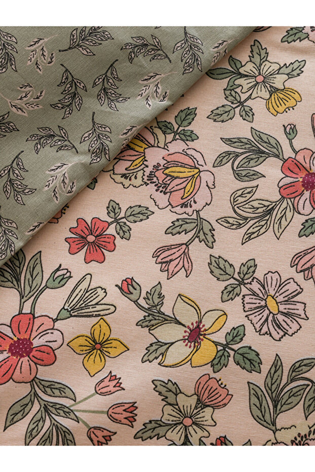 RENKLİMAĞAZADAN LCW HOME Karışık Çiçek Baskılı Tek Kişilik Nevresim Seti - 5