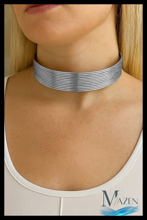 Cleopatra Gold Choker Necklace |   Influenced by Ancient Egypt |   Wideband Model |   Women's Jewelry Accessory