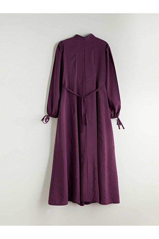 LCW Modest Dik Yaka Modal Karışımlı Belden Oturtmalı Elbise - 6