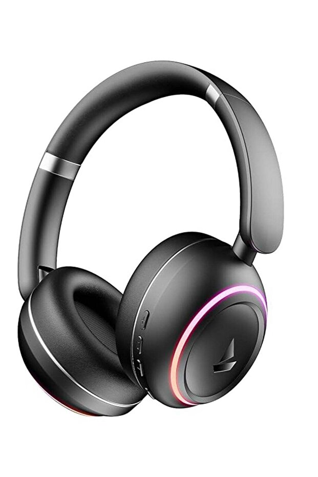 Rockerz 480 Bluetooth Over Ear Headphones, 6 Light Modes, 60 Hrs Playback - Black Sabre