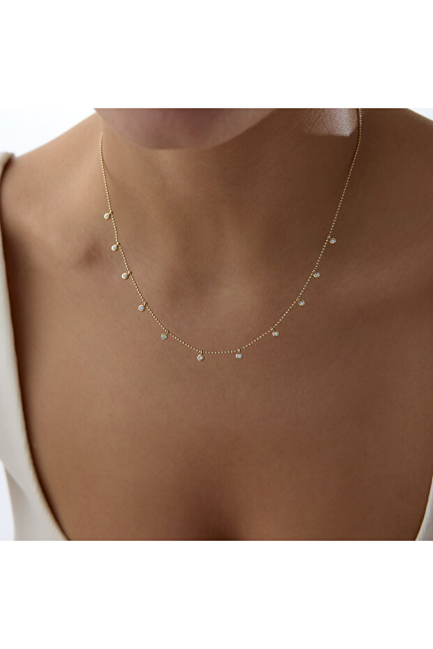 Mini Taşlı Kolye - 1