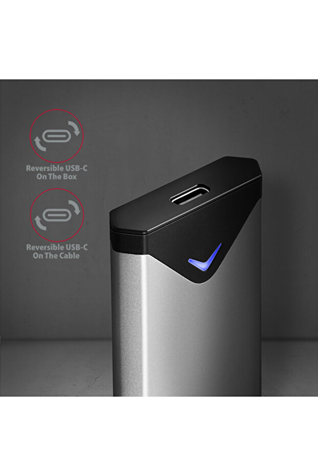 AXAGON External SuperSpeed+ USB-C metal box for M.2 NVMe SSD disks having sizes of up 42 to 80 mm - 8