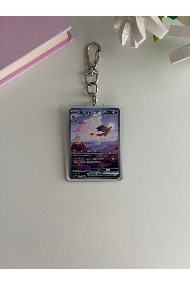 Pokemon Tcg Charizardex Pokemon Card Keychain / Bag Ornament