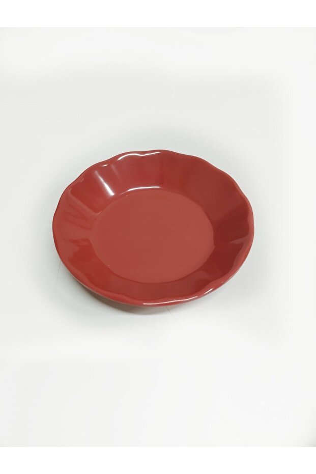 Tea Plate Red Thermoplus Shallow Dishes Resistant to Damage (Set of 6)