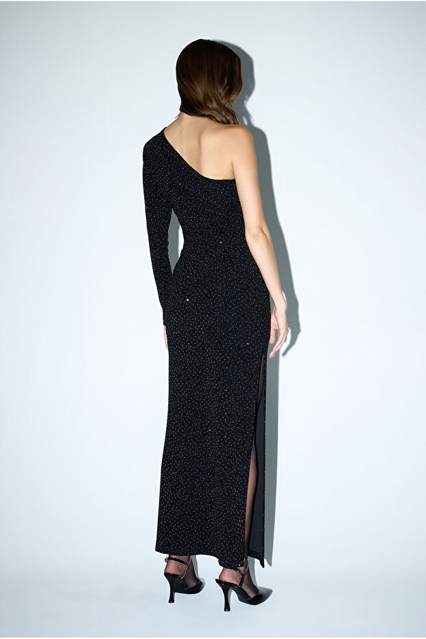 Mert Aslan Asimetrik Örme Elbise - 6