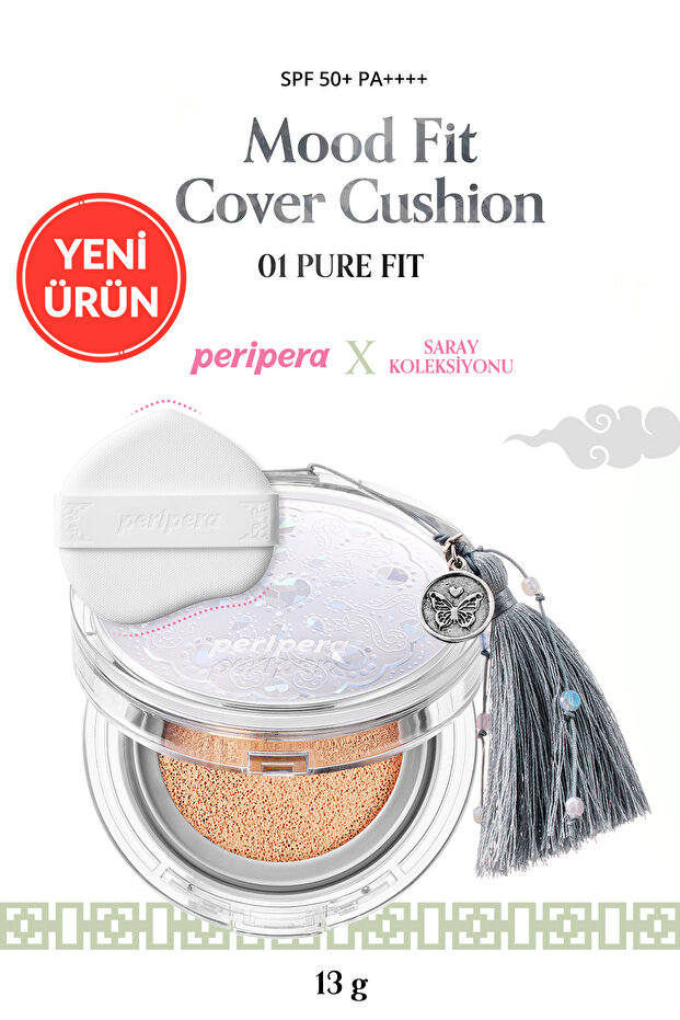 Semi-Matte Finish Filter Effect Cushion Mood Fit Cover Cushion Spf50+Pa++++(01 Pure Fit)