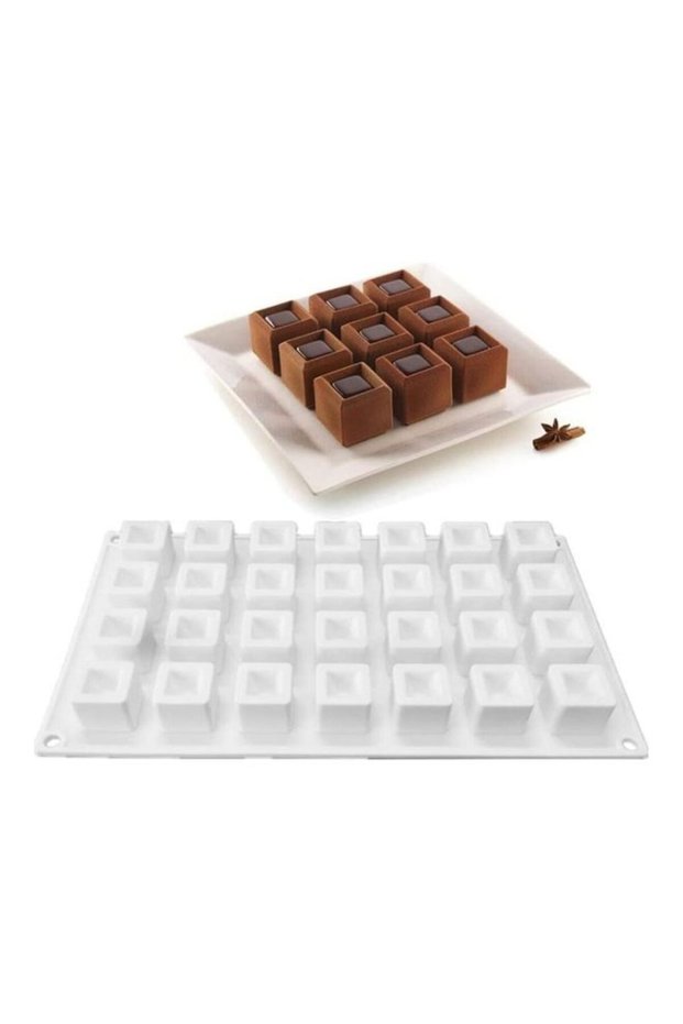 Silicone Chocolate Making Moulds White 295x175x25mm