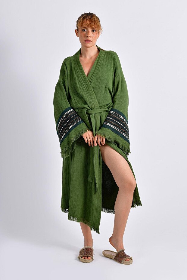 Olive (Olive Green) Symbol Nomad Kimono