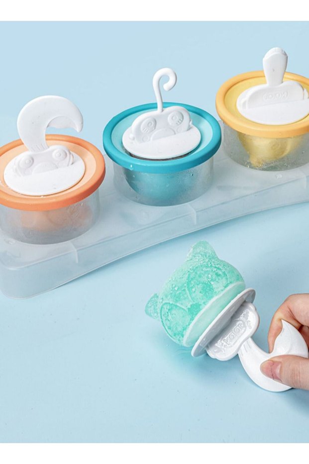 3-color cartoon ice cream mold