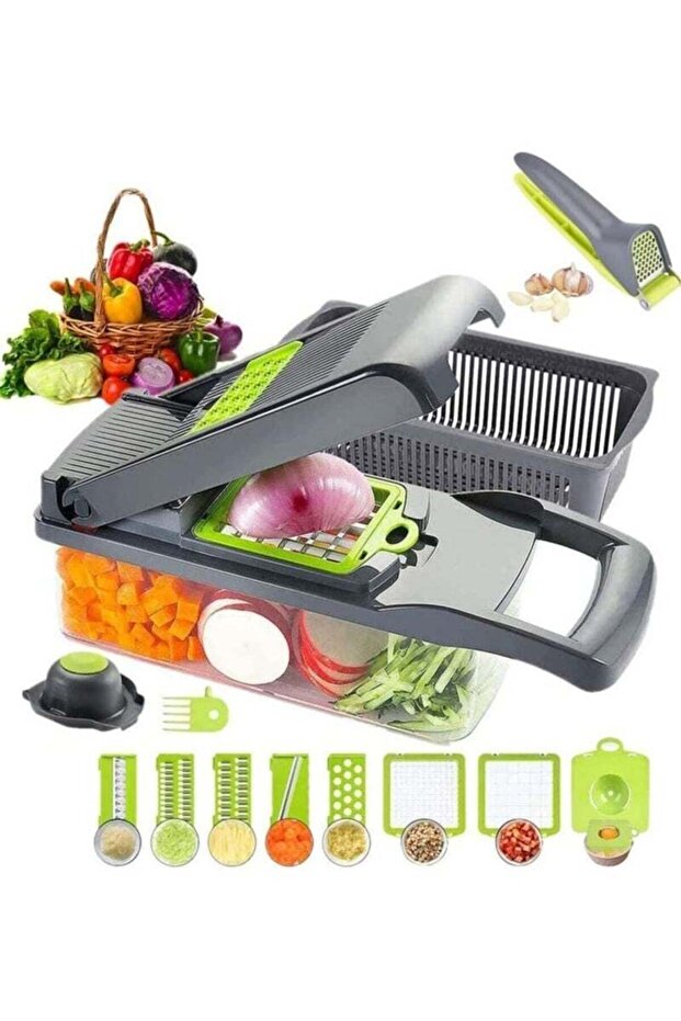 Aroos Vegetable Chopper 12 in 1 Veggie Spiralizer Food Slicer Onion Chopper Potato Dicer Cutter Che