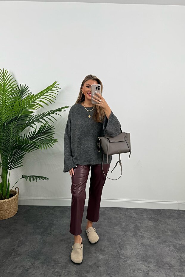 بنطال جلدي ناعم - 1