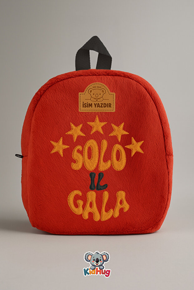 Sarı Kırmızı Aslanlara 5 YILDIZ Özel Çantalar – 0-8 Yaş Bebek & Çocuk Çantası [ Okul Öncesi ] Unisex - 2