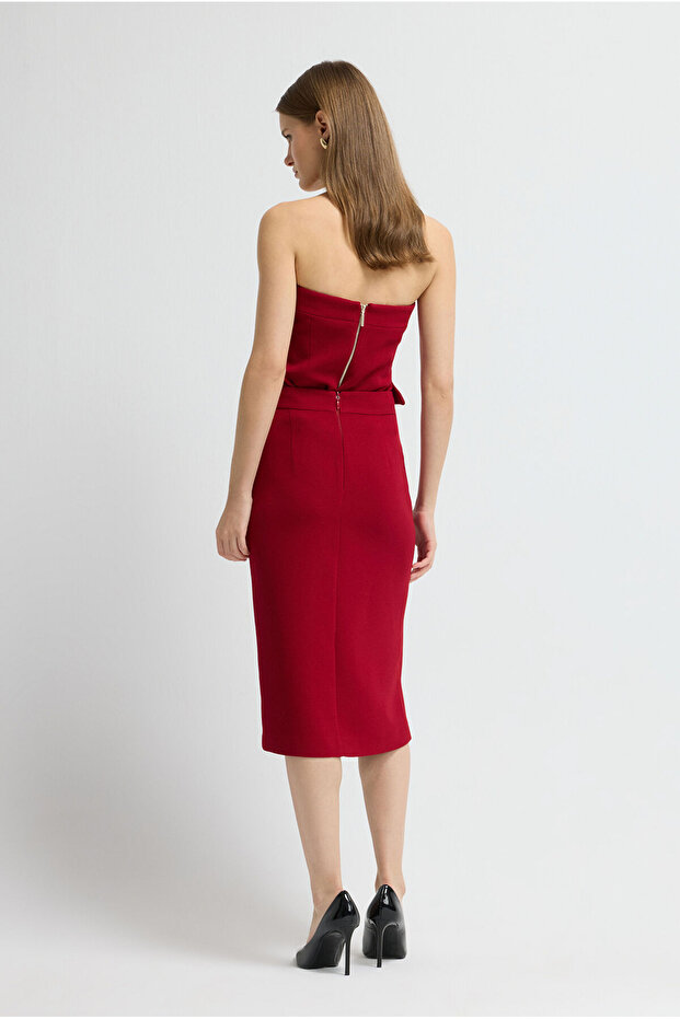 Gabardin Midi Etek - 6