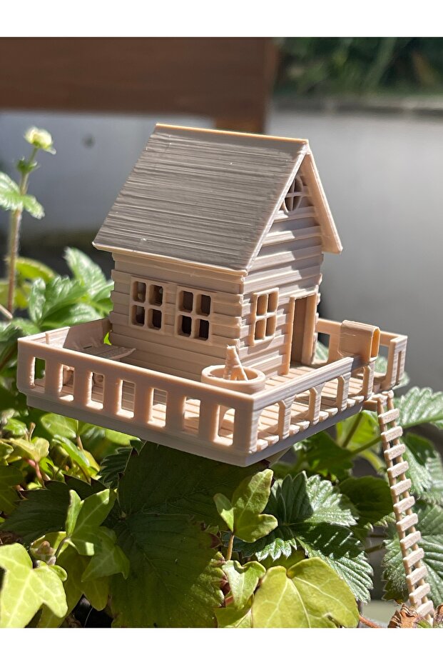 Mini Ağaç Orman Evi Saksı Süsü - 4
